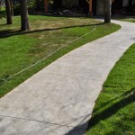 Stamped Finish Concrete Sidewalk 